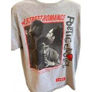 HYBRID POETIC JUSTICE T SHIRT XXL GRAY‎